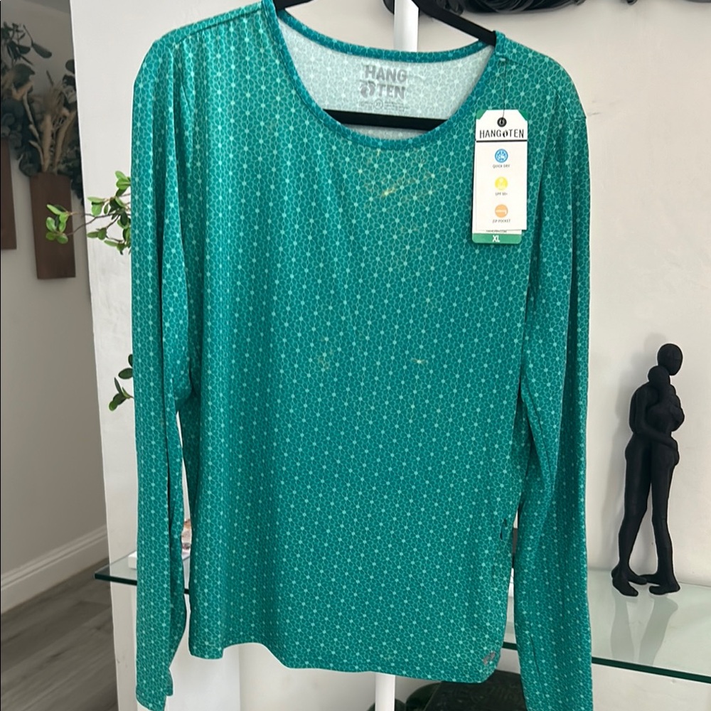 Hang Ten Women's Green Long Sleeve Top